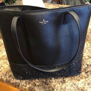 Kate Spade Black Glitter Tote